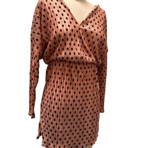 Mauve and polka dot dress // holiday dress